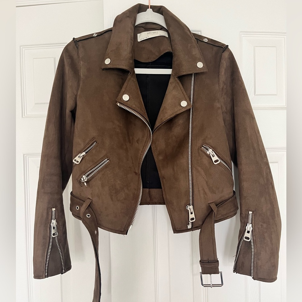 Zara Brown Suede Jacket
